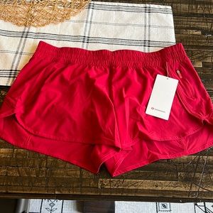 Lululemon red shorts 16